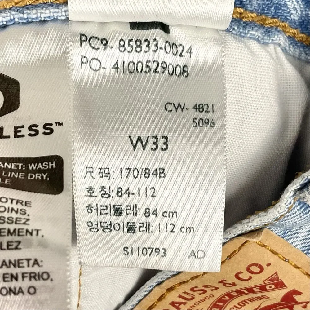 Levis 501 Jean Shorts Mens Sz 33 Original Hemmed 9
